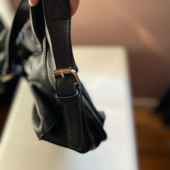 MMS Large Crossbody Messenger Bag with Gold Accents - Picture 5 of 11